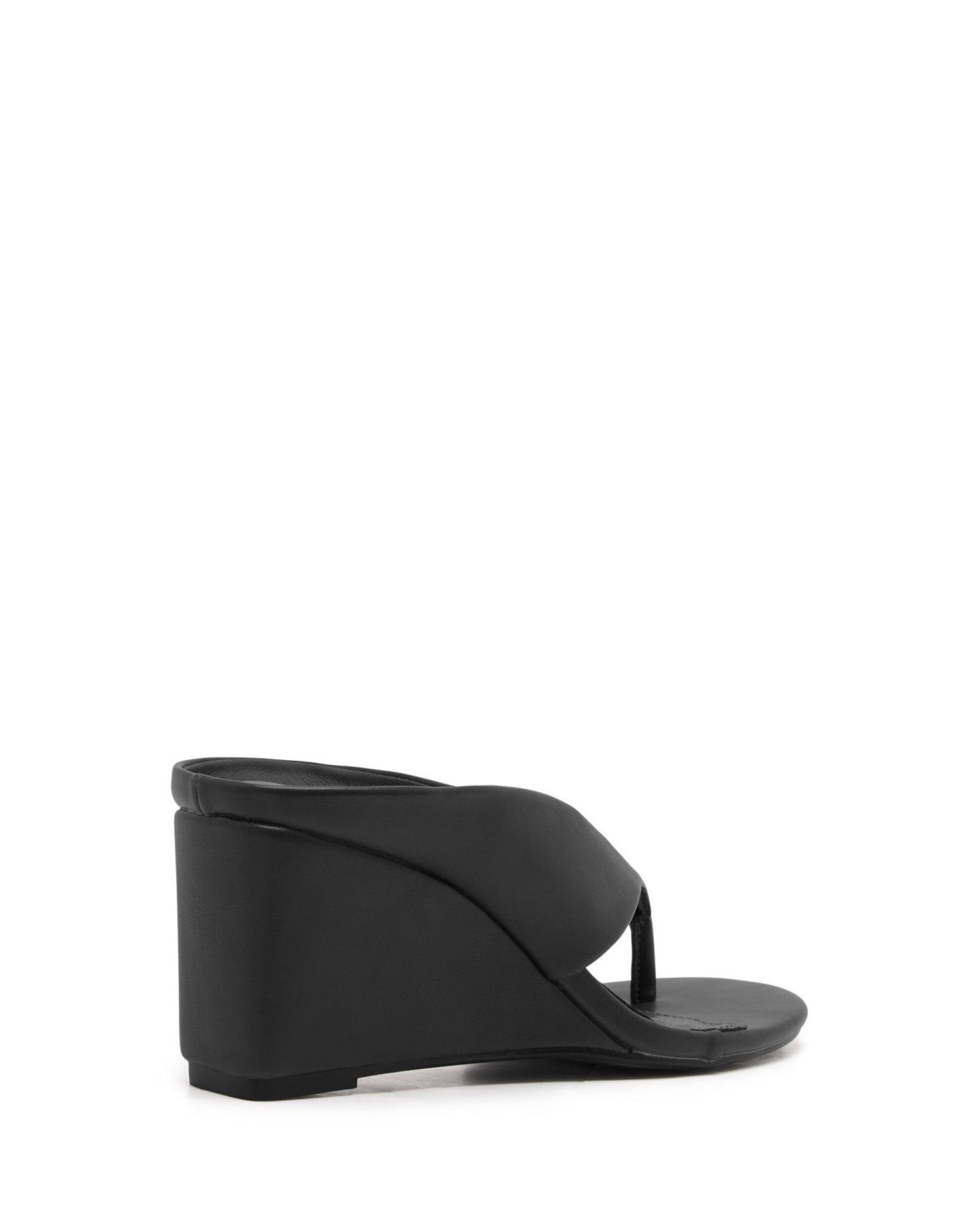 Женские туфли Therapy Australia Sera Round Toe Wedge Thong Heel, цвет: Чёрный гладкий — фото 3