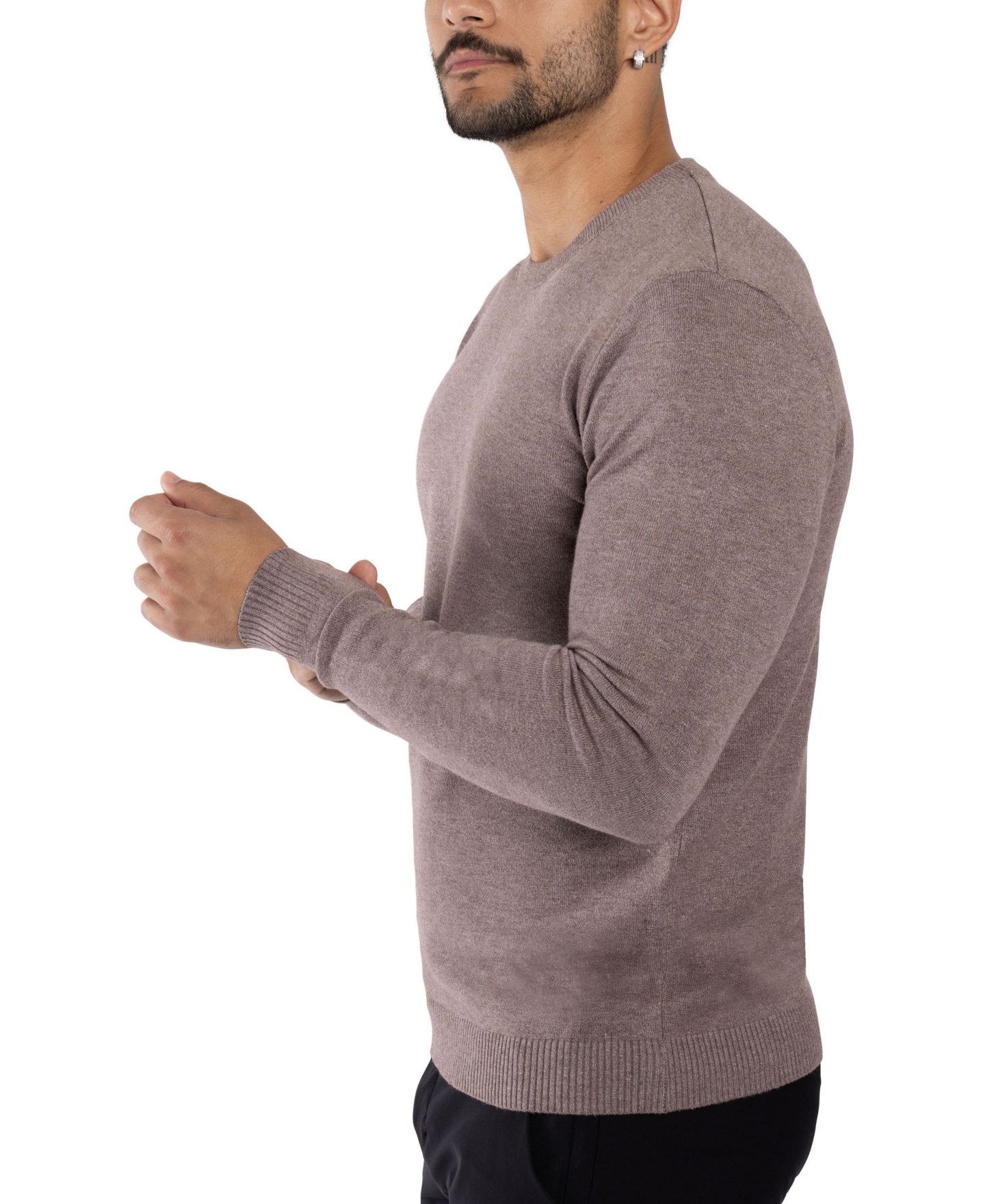 Мужской свитер X-Ray Big & Tall Basic Crewneck, цвет: Серый — фото 10