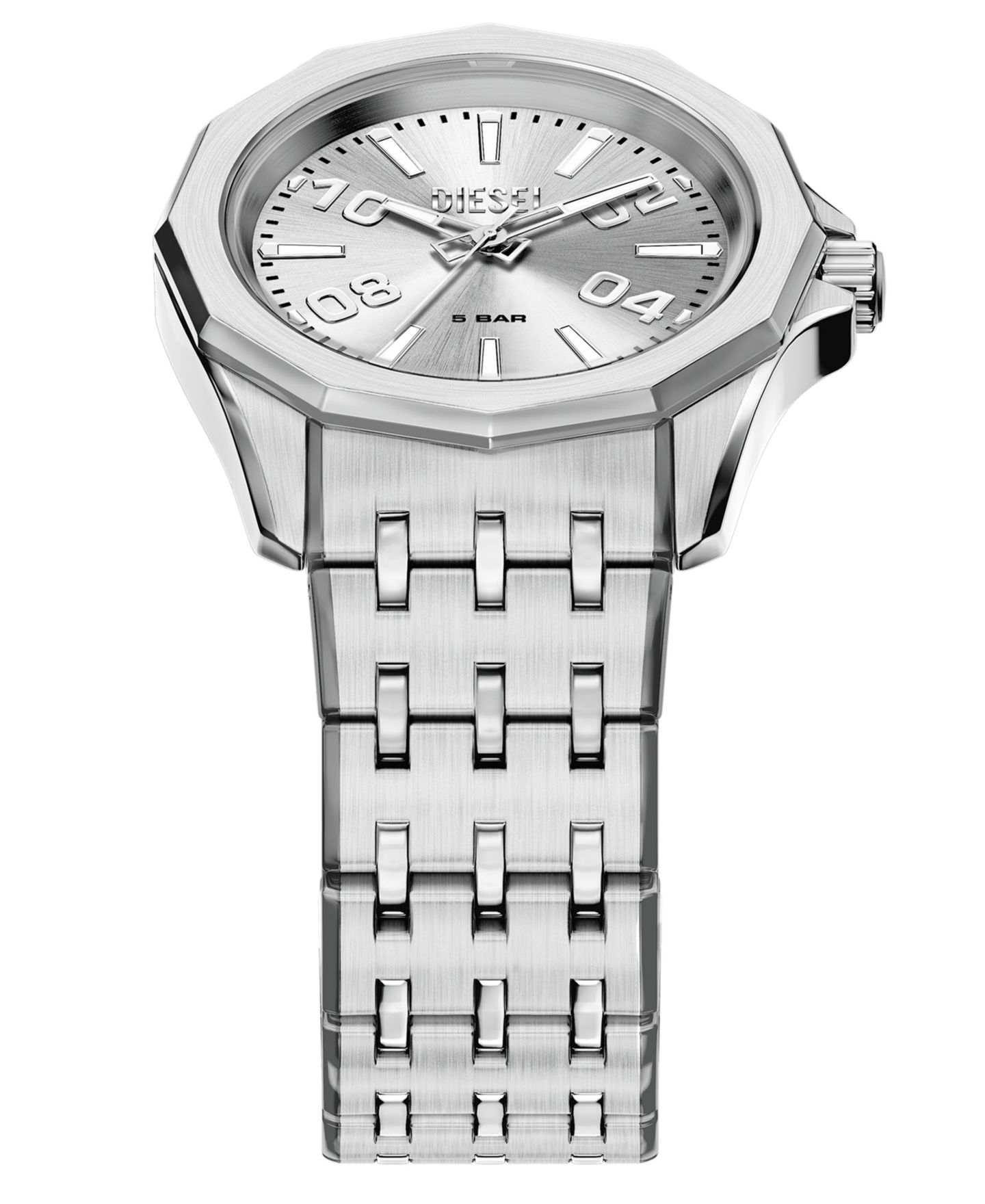 Мужские часы Diesel Stinger Quartz Silver Stainless Steel 44mm — фото 4