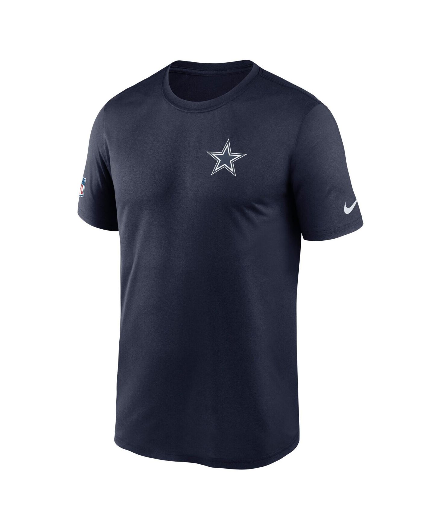 Мужская футболка Nike Navy Dallas Cowboys Sideline Legend Small Logo Dri-FIT — фото 2