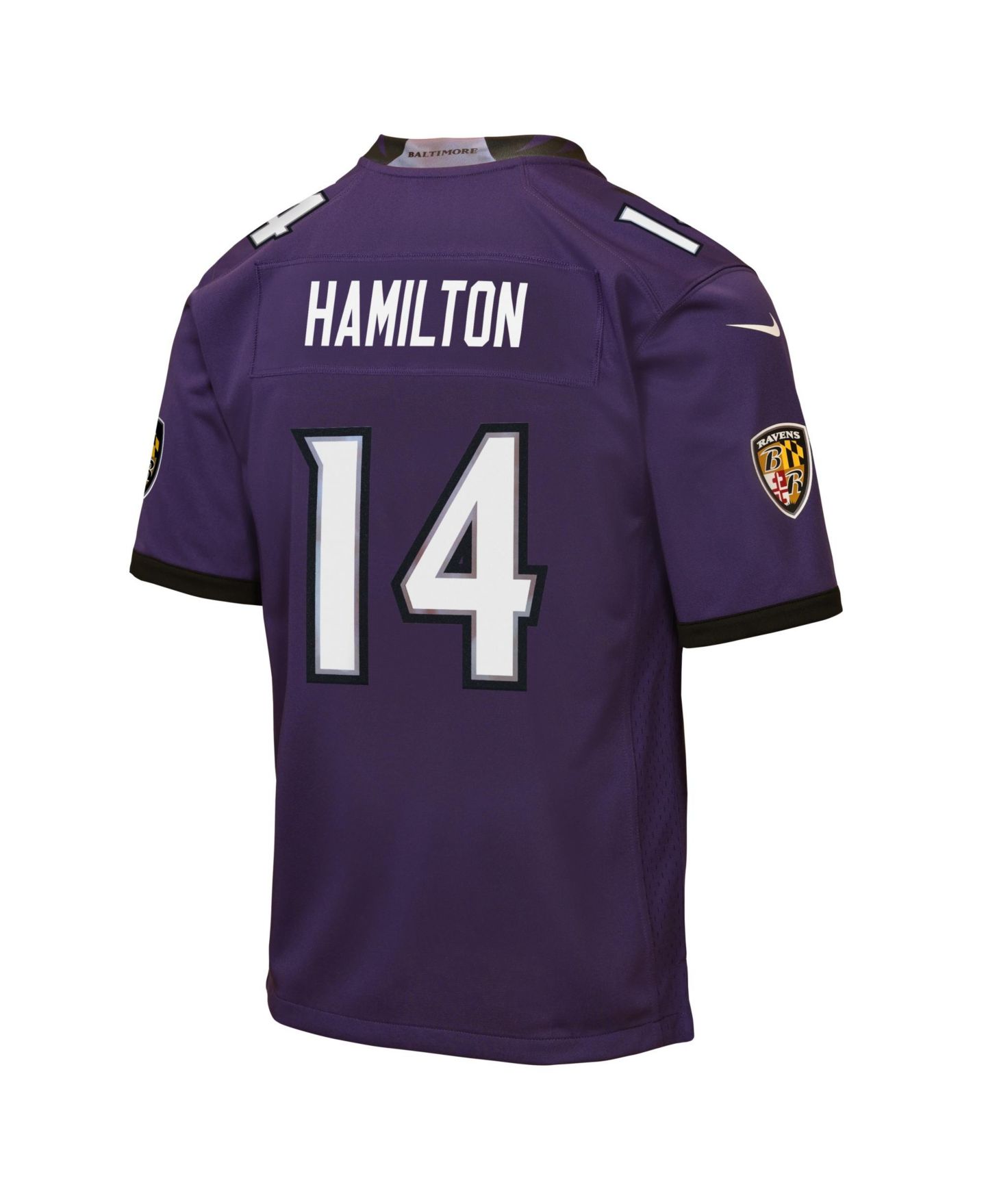 Детское джерси Nike Kyle Hamilton Baltimore Ravens Team Game, Purple — фото 3