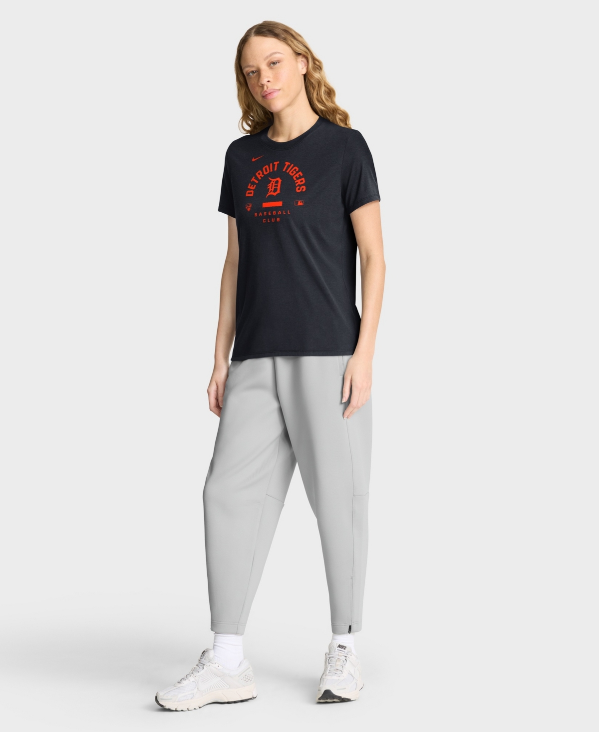 Nike Women's Navy Detroit Tigers Authentic Collection Early Work Tri-Blend Dri-fit T-Shirt