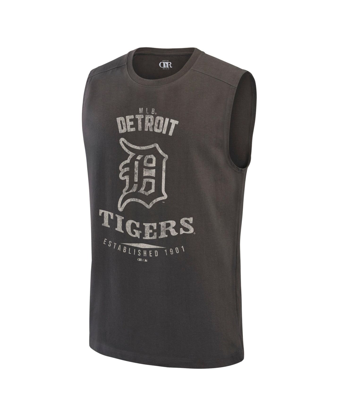 Мужской топ Darius Rucker Collection By Fanatics Charcoal Detroit Tigers Muscle — фото 2
