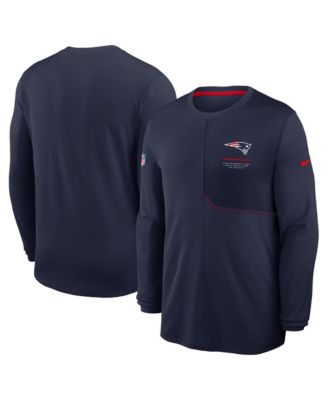 Men's Navy New England Patriots Sideline Coaches UV Dri-FIT Long Sleeve T-Shirt