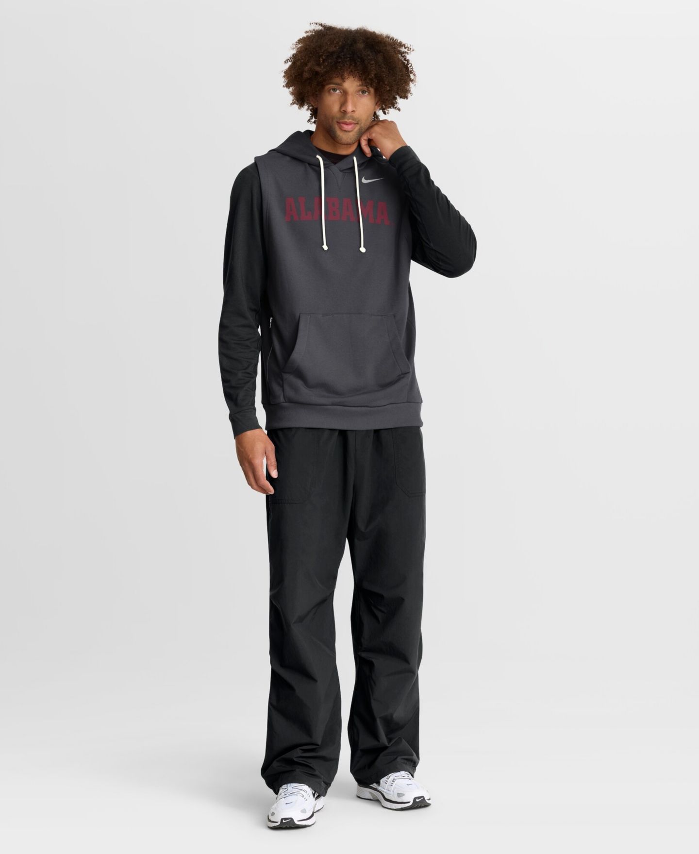 Мужское худи Nike Anthracite Alabama Crimson Tide 2026 Sideline Sleeveless Dri-FIT — фото 3