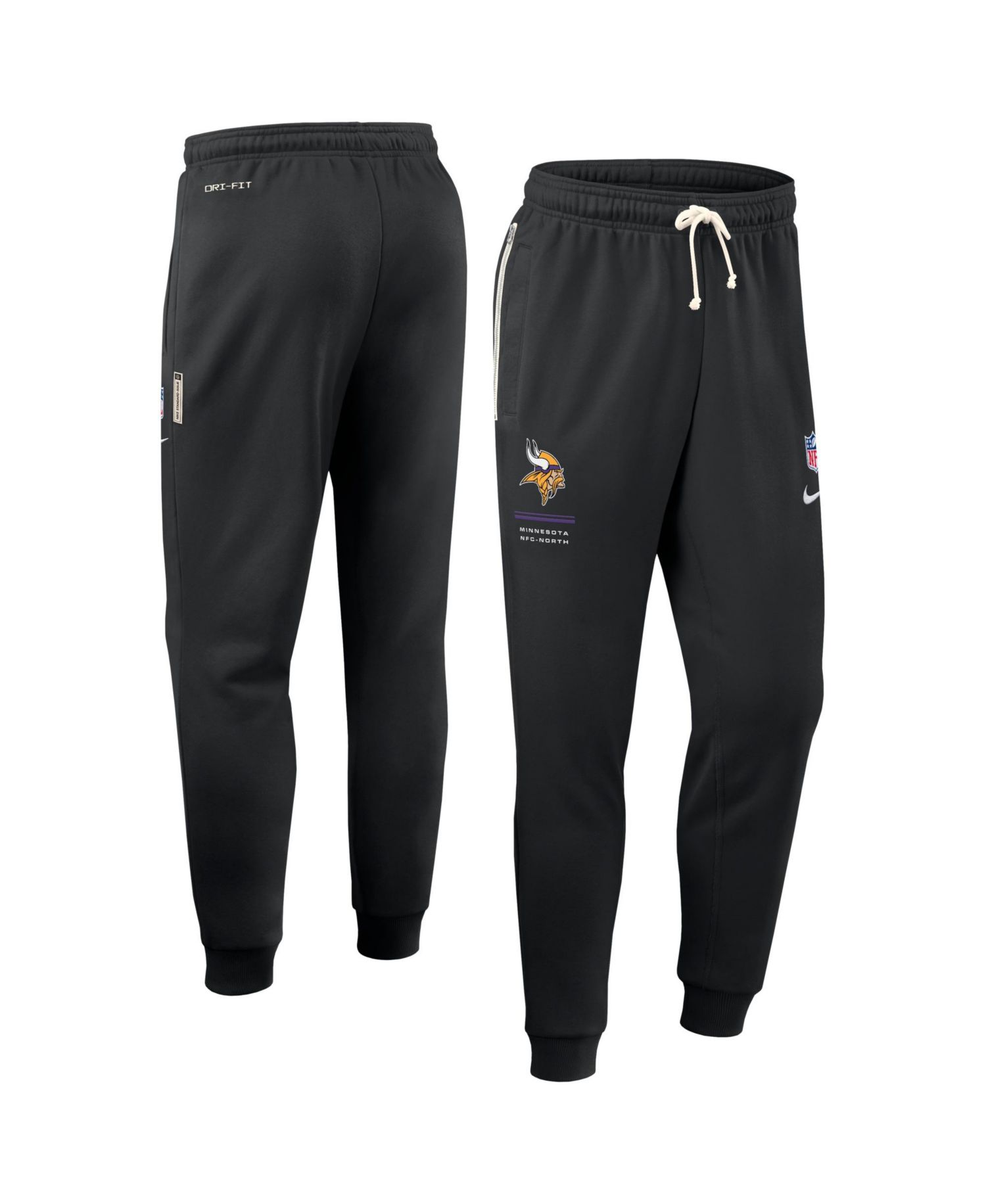Men's Black Minnesota Vikings Sideline Standard Issue Dri-FIT Taper Pants