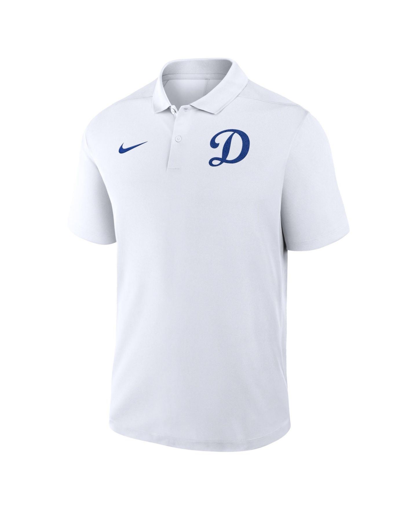 Мужское поло Nike White Los Angeles Dodgers Alternate Victory Dri-FIT Polo Shirt — фото 2