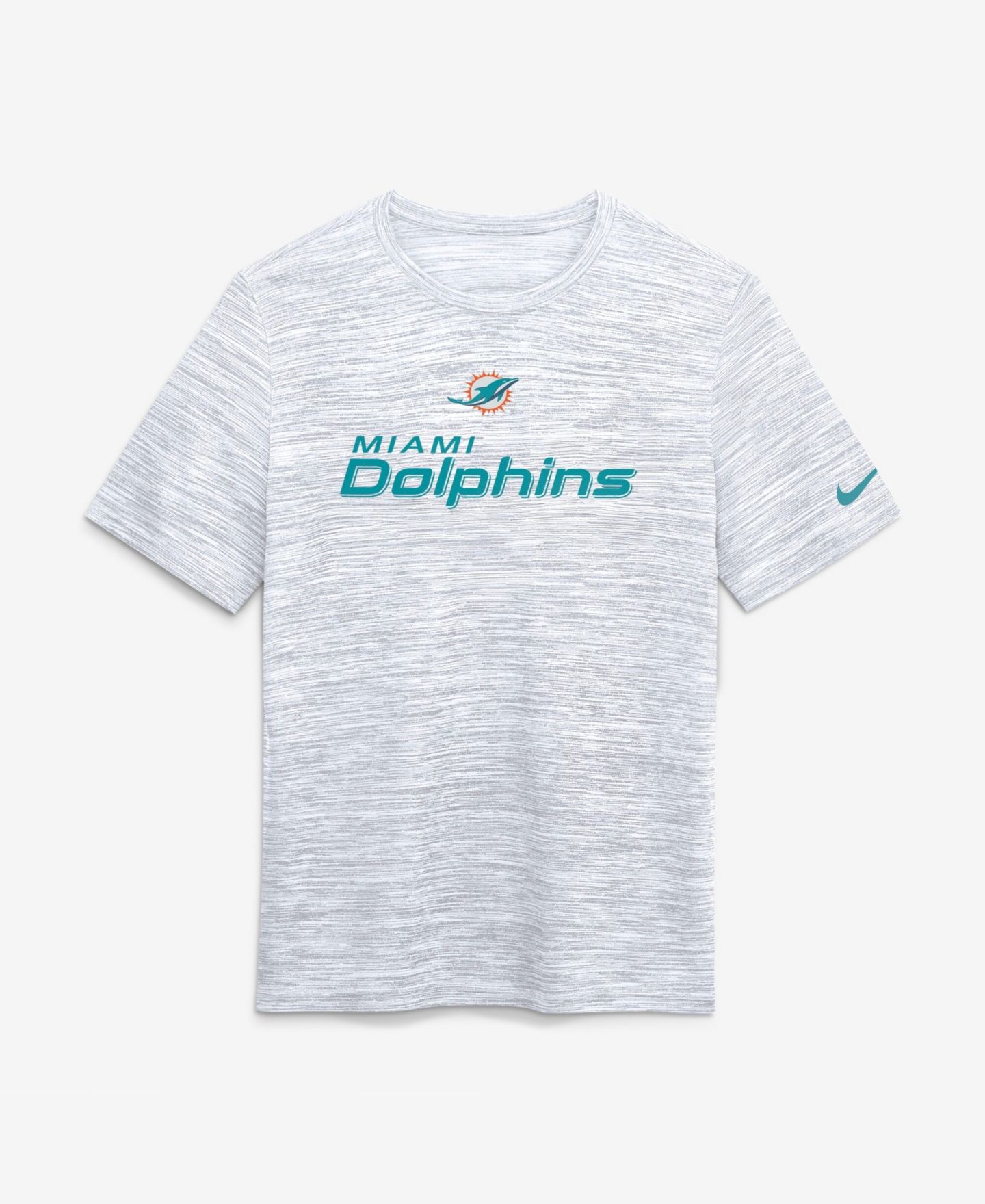 Мужская футболка Nike Ash Miami Dolphins Velocity Endurance Run Dri-FIT — фото 4