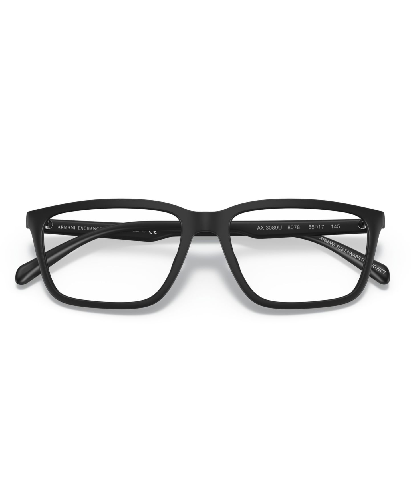 Мужские очки A|X Armani Exchange Armani Exchange Eyeglasses, AX3089U, цвет: Матовый чёрный — фото 5