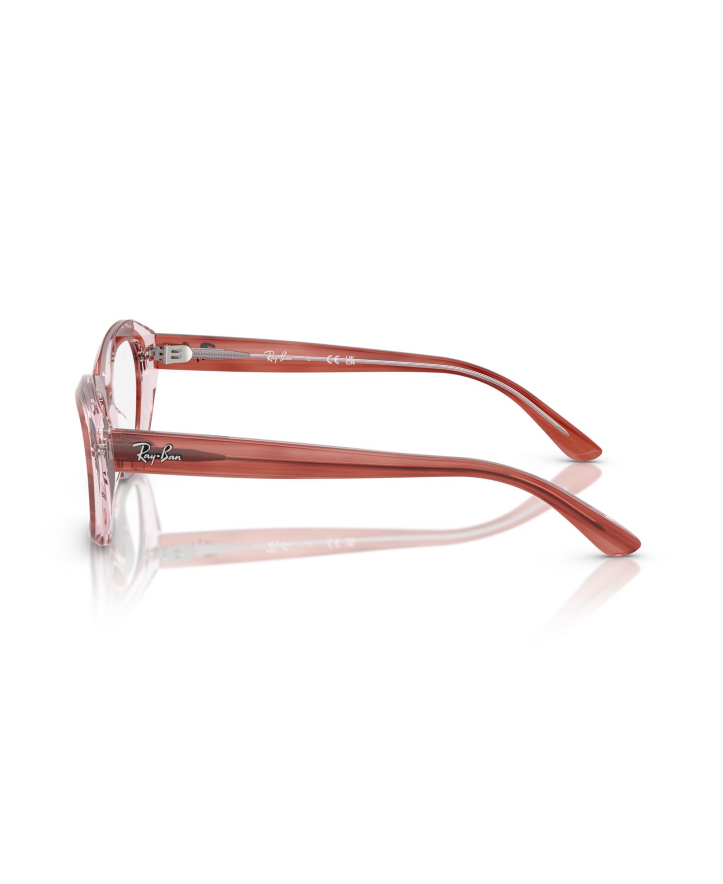 Женские очки Ray-Ban Jr Child Eyeglasses, RB1636, цвет: Розовый прозрачный розовый — фото 3