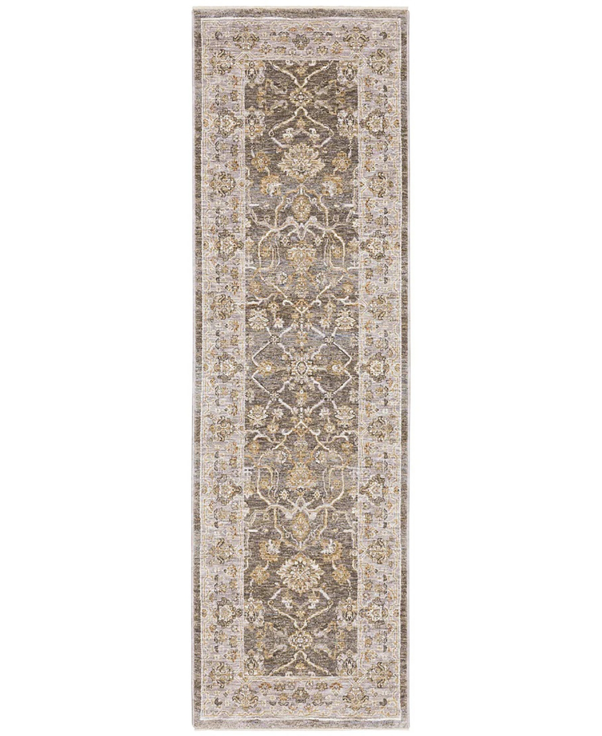 Oriental Weavers Maharaja 40M Beige and Gray 2'3" x 7'6" Runner Rug