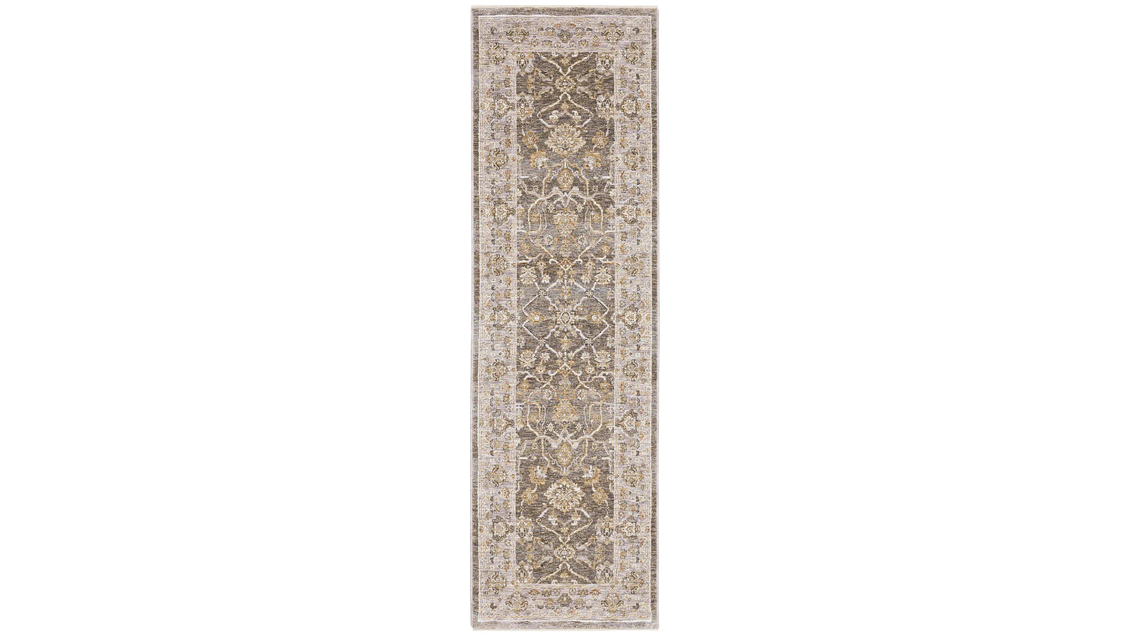 Oriental Weavers Maharaja 40M Beige and Gray 2'3" x 7'6" Runner Rug