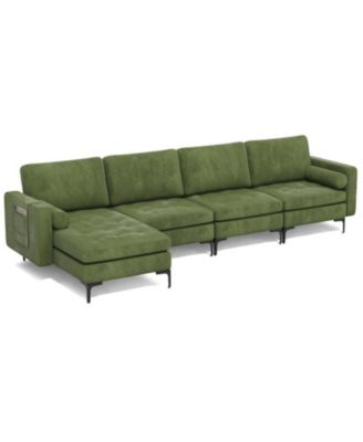 Modular L-Shaped 4-Seat Sectional Sofa with Reversible Chaise