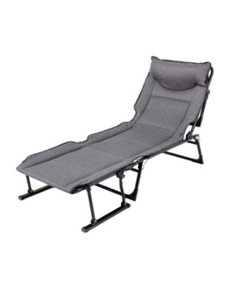 3-in-1 Folding Camping Cot with 6-Position Adjustable Backrest