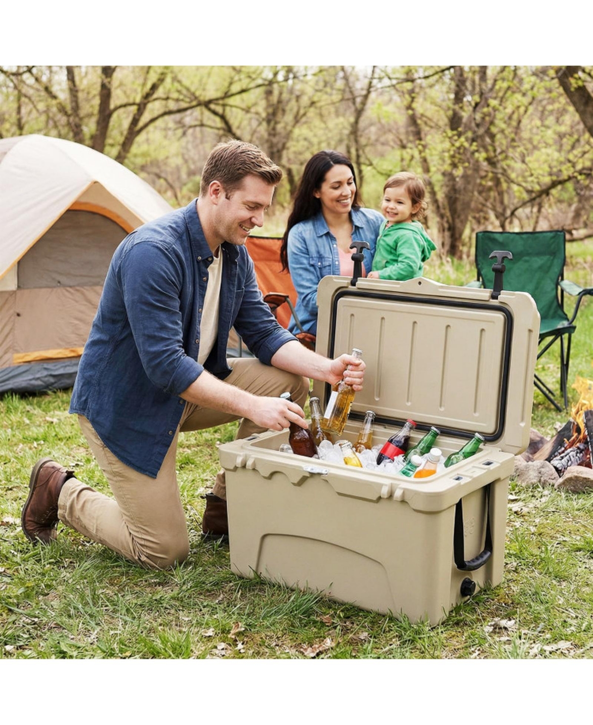 Gouun 45-Quart Insulated Hard Cooler with 6-Day Ice Retention