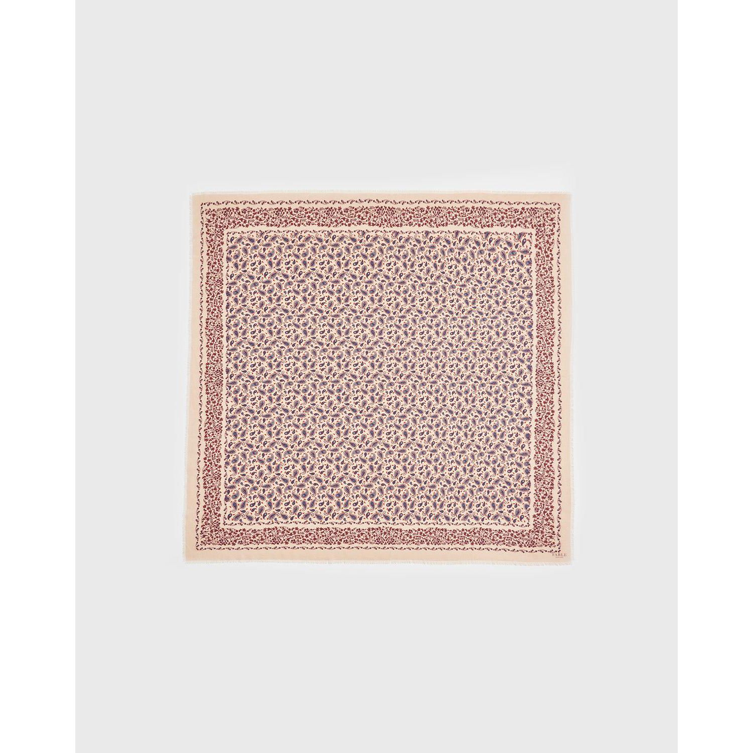 Paisley Folk Caramel Square Scarf
