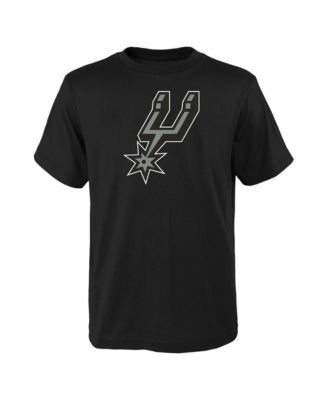 Big Boys and Girls Black San Antonio Spurs Primary Logo T-Shirt
