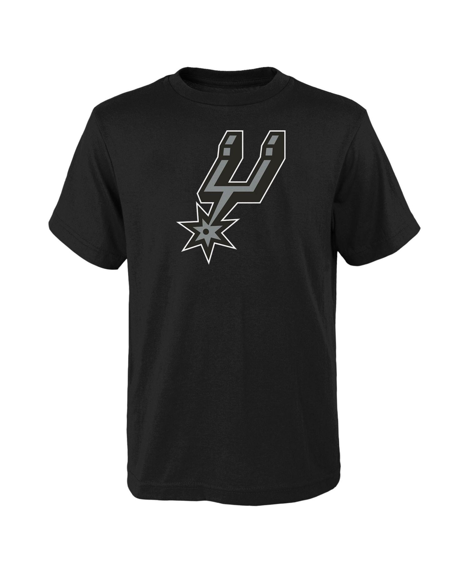 Big Boys and Girls Black San Antonio Spurs Primary Logo T-Shirt