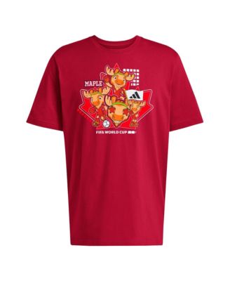 Men's Red Canada FIFA World Cup 2026 Host Country Mascot T-Shirt