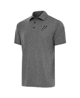 Men's Heather Black San Antonio Spurs Par Polo