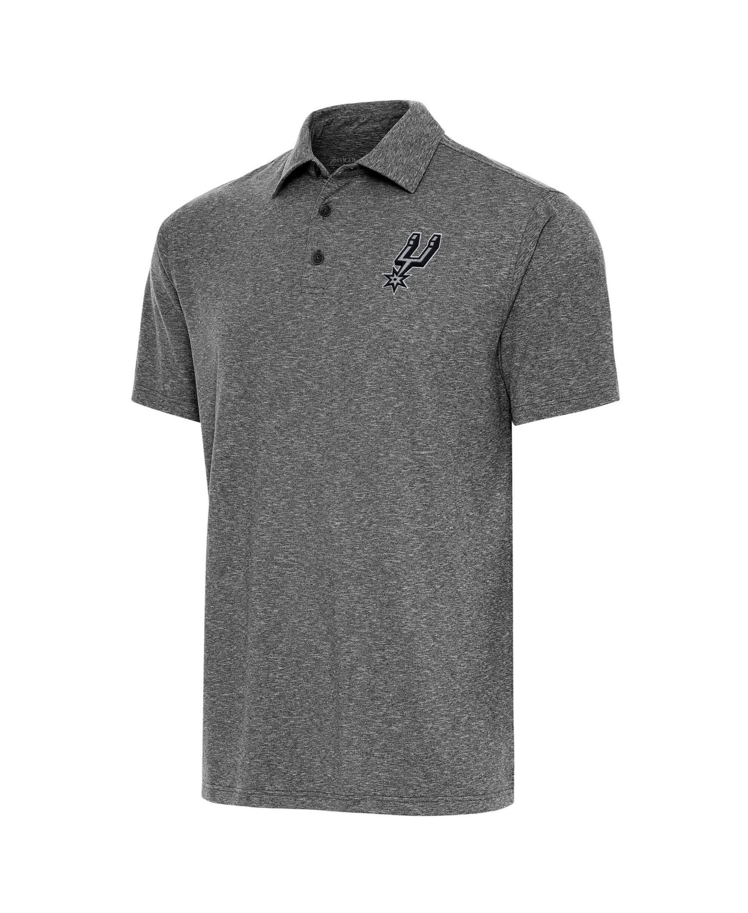 Men's Heather Black San Antonio Spurs Par Polo