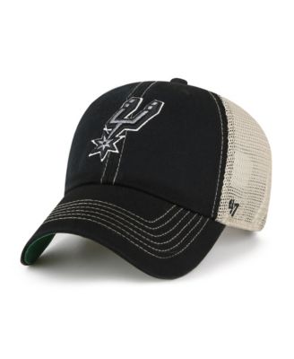 Men's Black San Antonio Spurs Trawler Clean Up Trucker Adjustable Hat