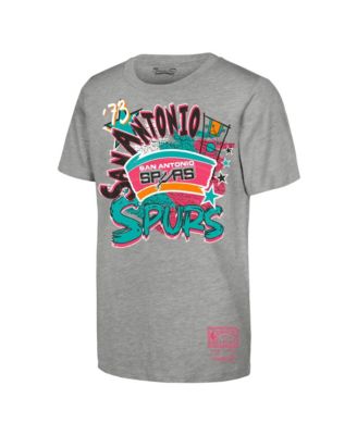 Toddler Mitchell Ness Heather Gray San Antonio Spurs Play by Play T-Shirt
