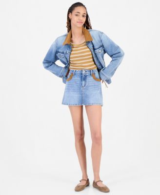 Women's Denim A-Line Mini Skirt