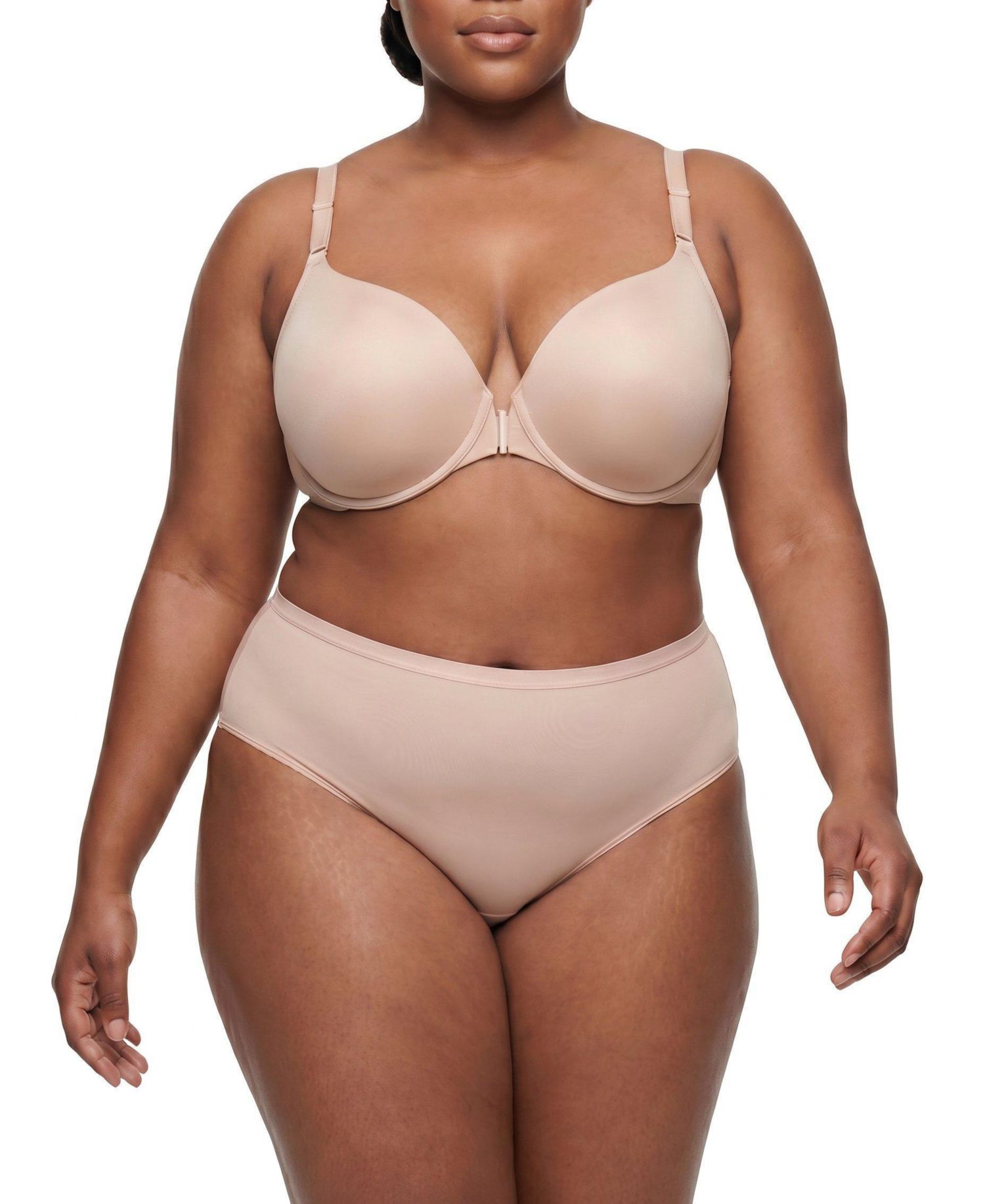 Women's Plus Size Perfect Coverage Lightly-Lined Smooth Front-Close Bra