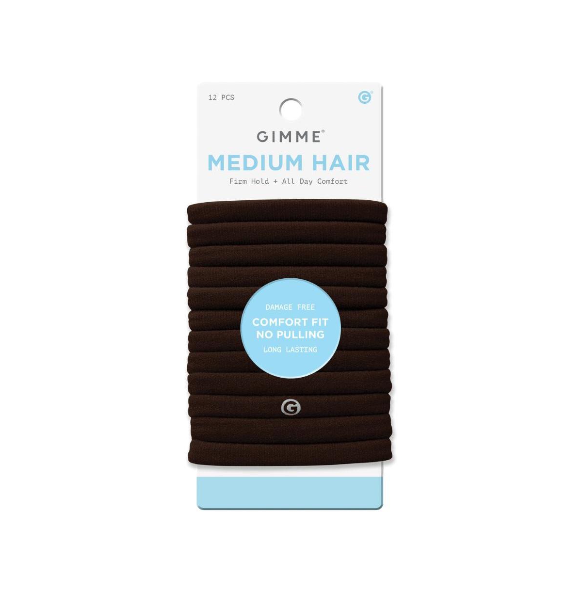 Gimme Beauty Medium Hair Bands - Patent-Pending Seamless Nylon and Spandex Ties for All Hair Types - Everyday-Wear Tie