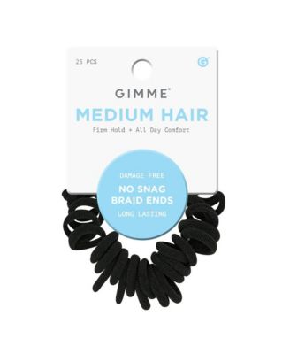 No Snag Braid Ends - Seamless Nylon and Spandex Hair Ties for Braids - No-Snag Gentle Hold Design - 25 Pack