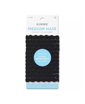 Spring Back Hair Bands - No-Snag Elastic Bands for Medium Hair - Gentle Ponytail Holders - 12 Pack