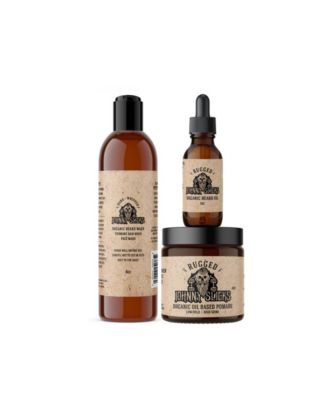Thinning Hair Kit | Oil Based Pomade, Beard Oil and Beard Wash | Rugged Scent