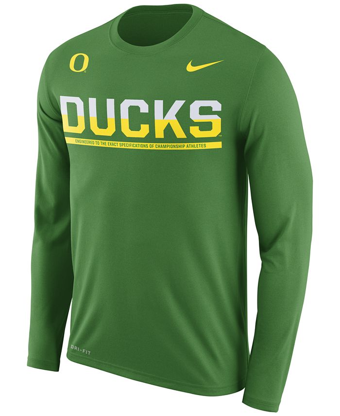 Nike Men's Oregon Ducks Legend Staff Sideline Long Sleeve T-Shirt ...