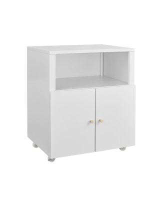 Metal Mobile File Cabinet with Lockable Doors – Adjustable Shelf – Rolling Under Desk Storage Organizer and Printer Stand for Home Office