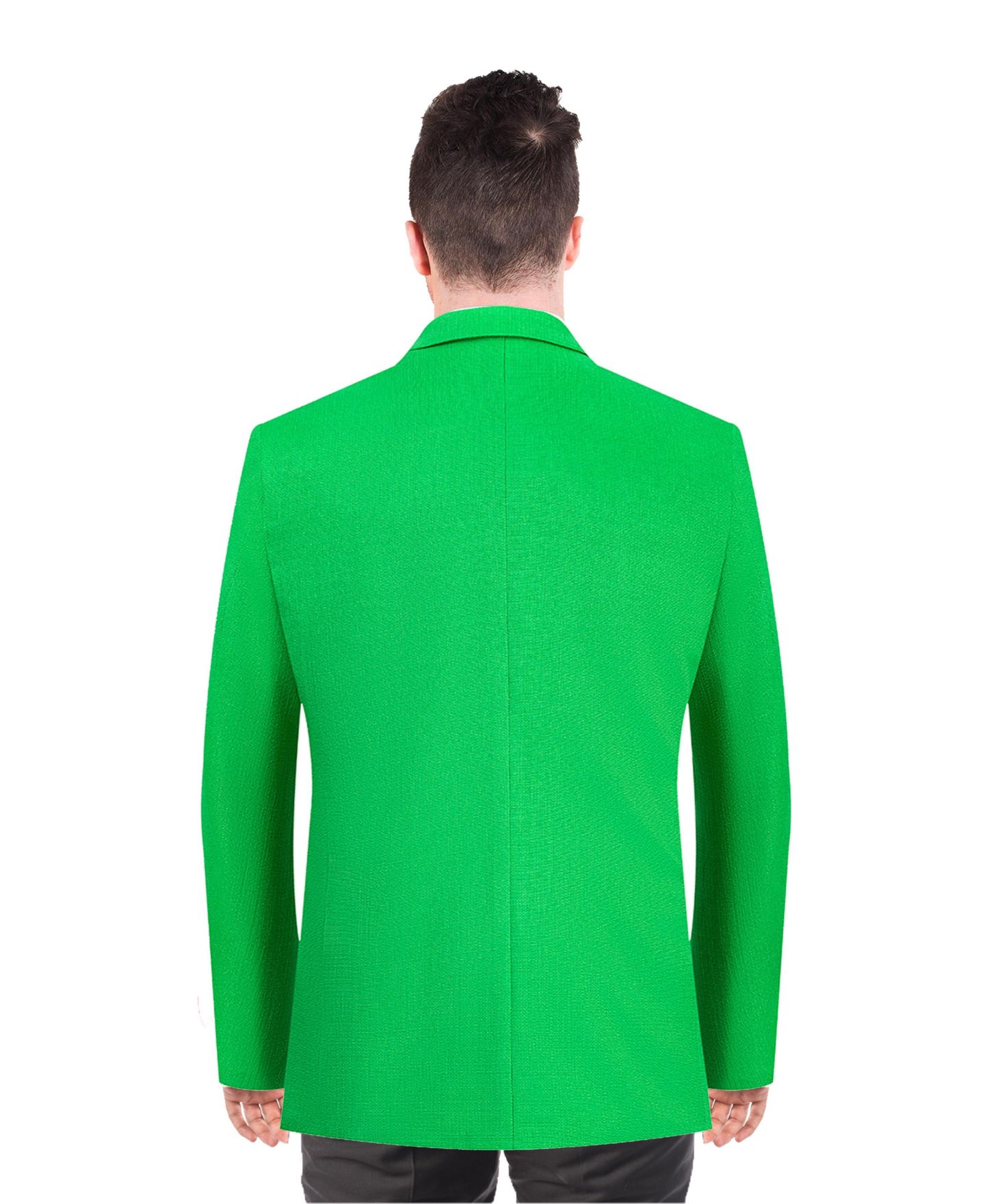 Мужская куртка Elie Balleh Slim Fit Solid Blazer Sports Coat, цвет: Зелёный — фото 2