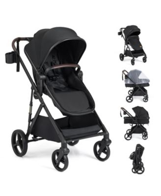 Baby 2 in 1 Stroller with Bassinet Mode with Reversible Seat Adjustable Canopy