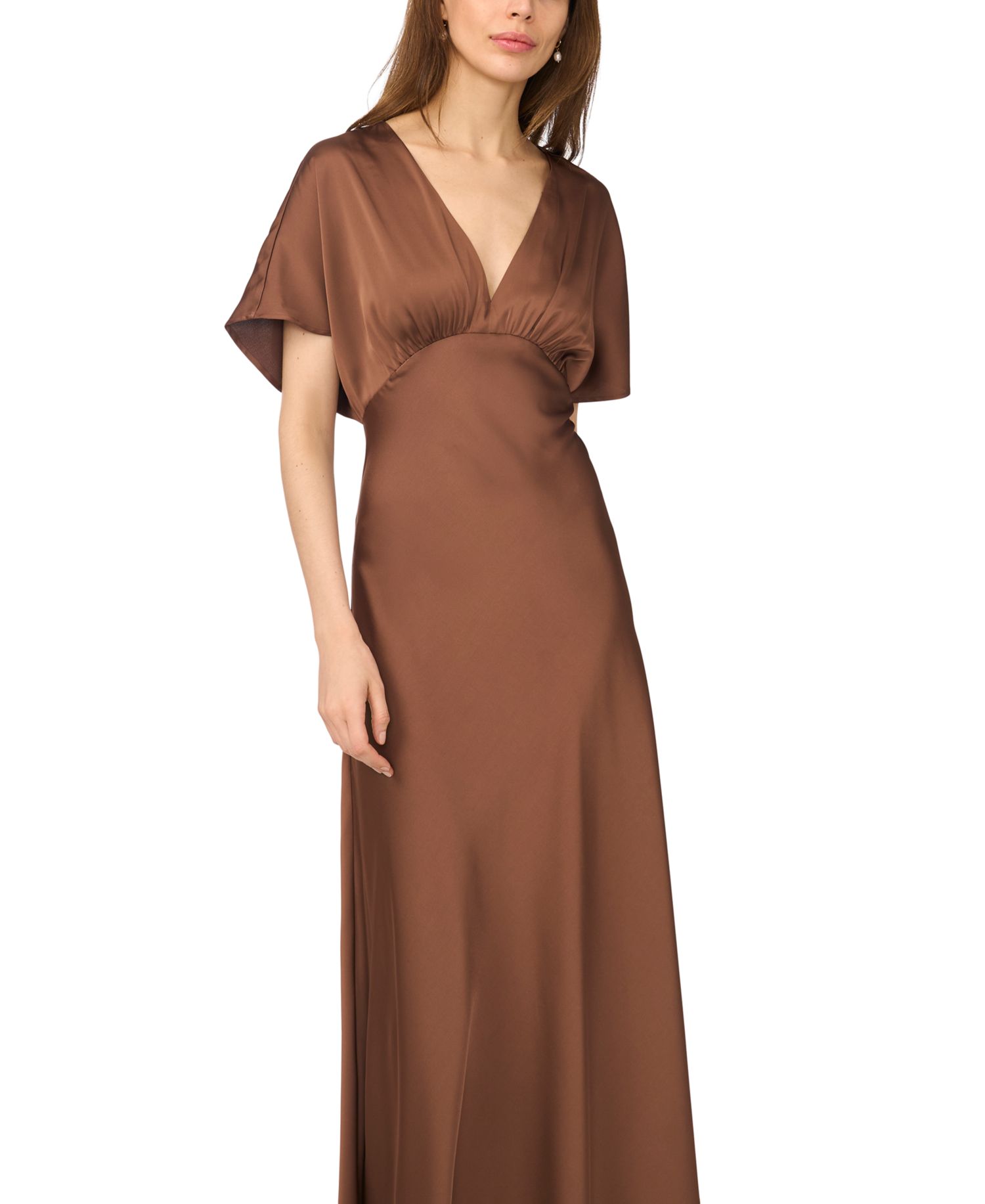 Women's V-Neck Dolman-Sleeve Maxi Dress