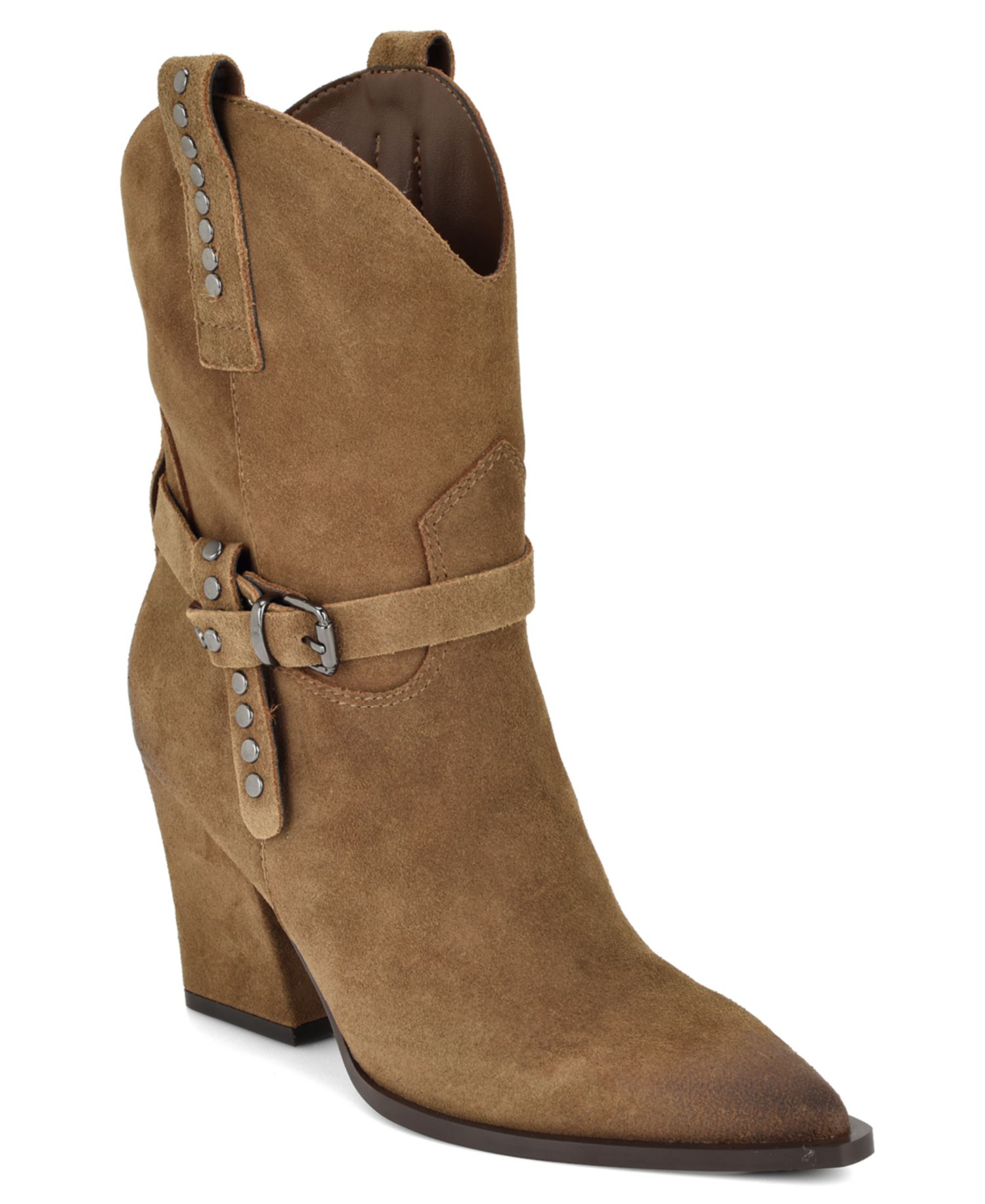 Women's Weslie Suede Western Block Heel Booties