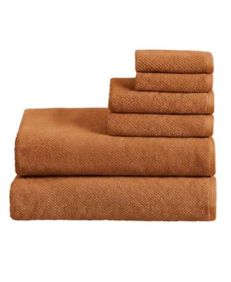  Luxury Cotton Textured 6pieces  Bath Sheet Set