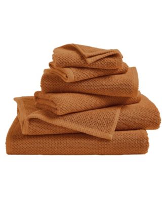  Luxury Cotton Textured 6pieces  Bath Towel Set