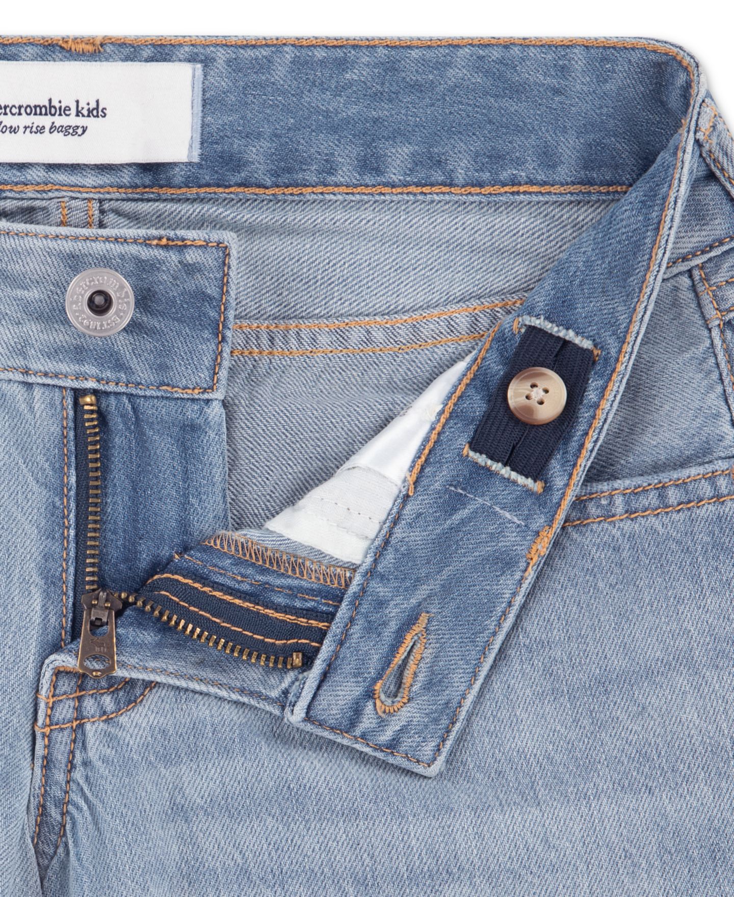 Джинсы abercrombie kids Denim Jeans для девочек, цвет: Синий — фото 3