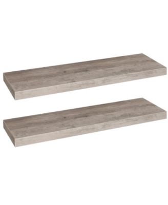 Set of 2 Floating Wall Shelves for Storage and Home Display