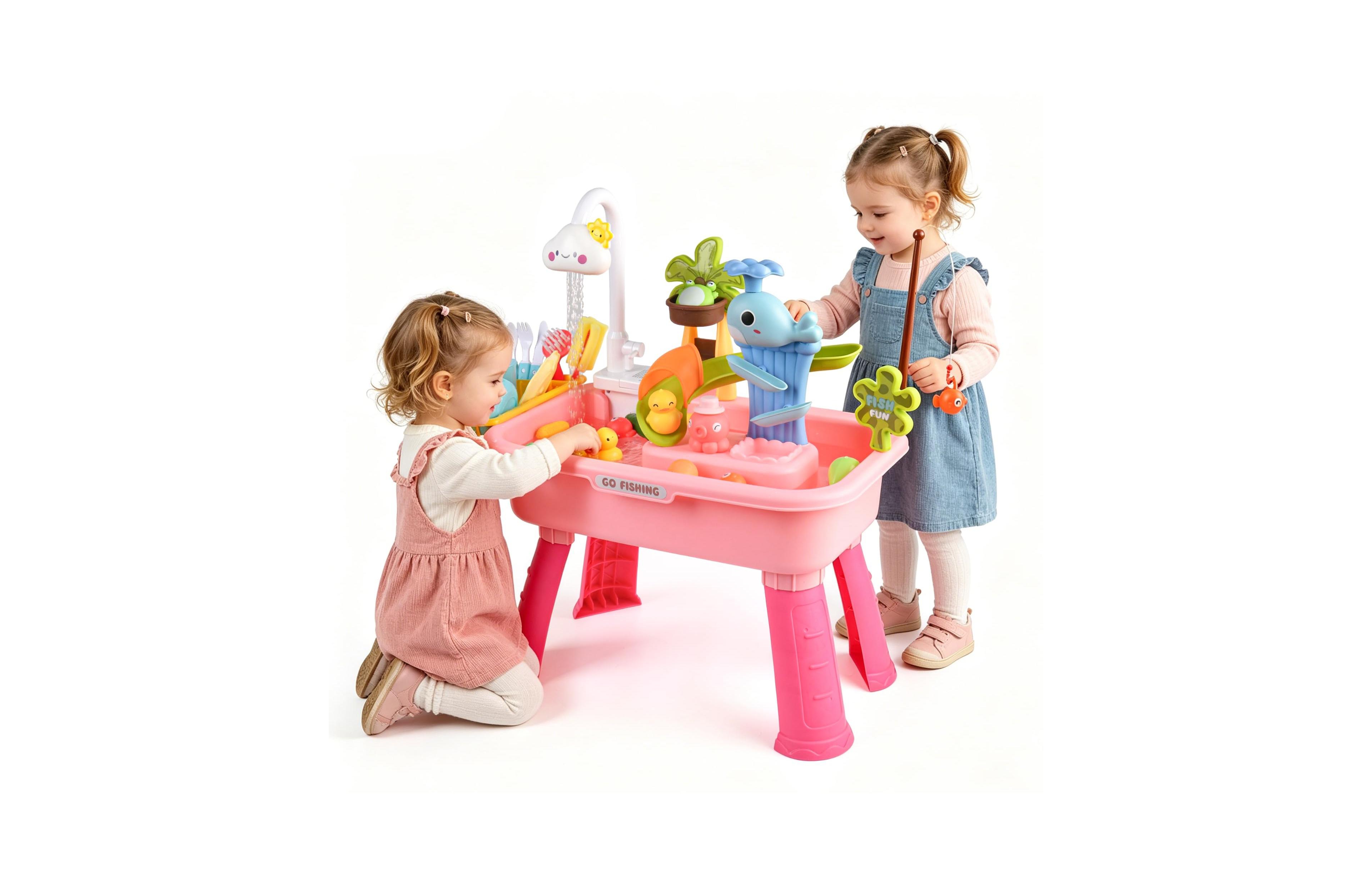 Gnuadz Sand Water Table Electric Pump Kitchen Sink Play Set