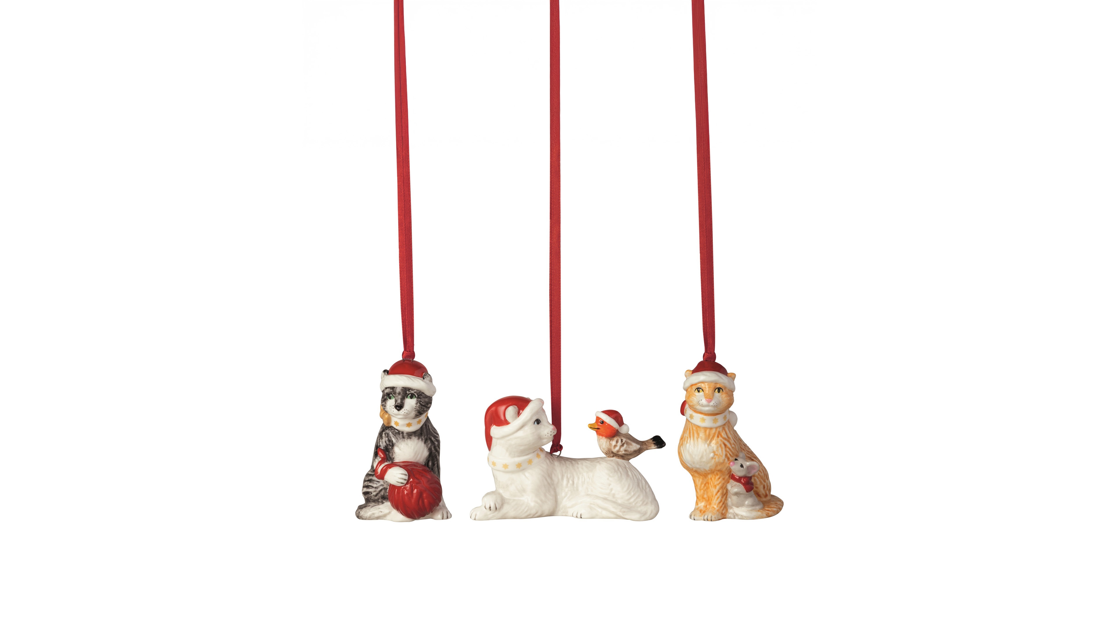 Villeroy & Boch Toy's Delight 3-Piece Cats Ornament Set