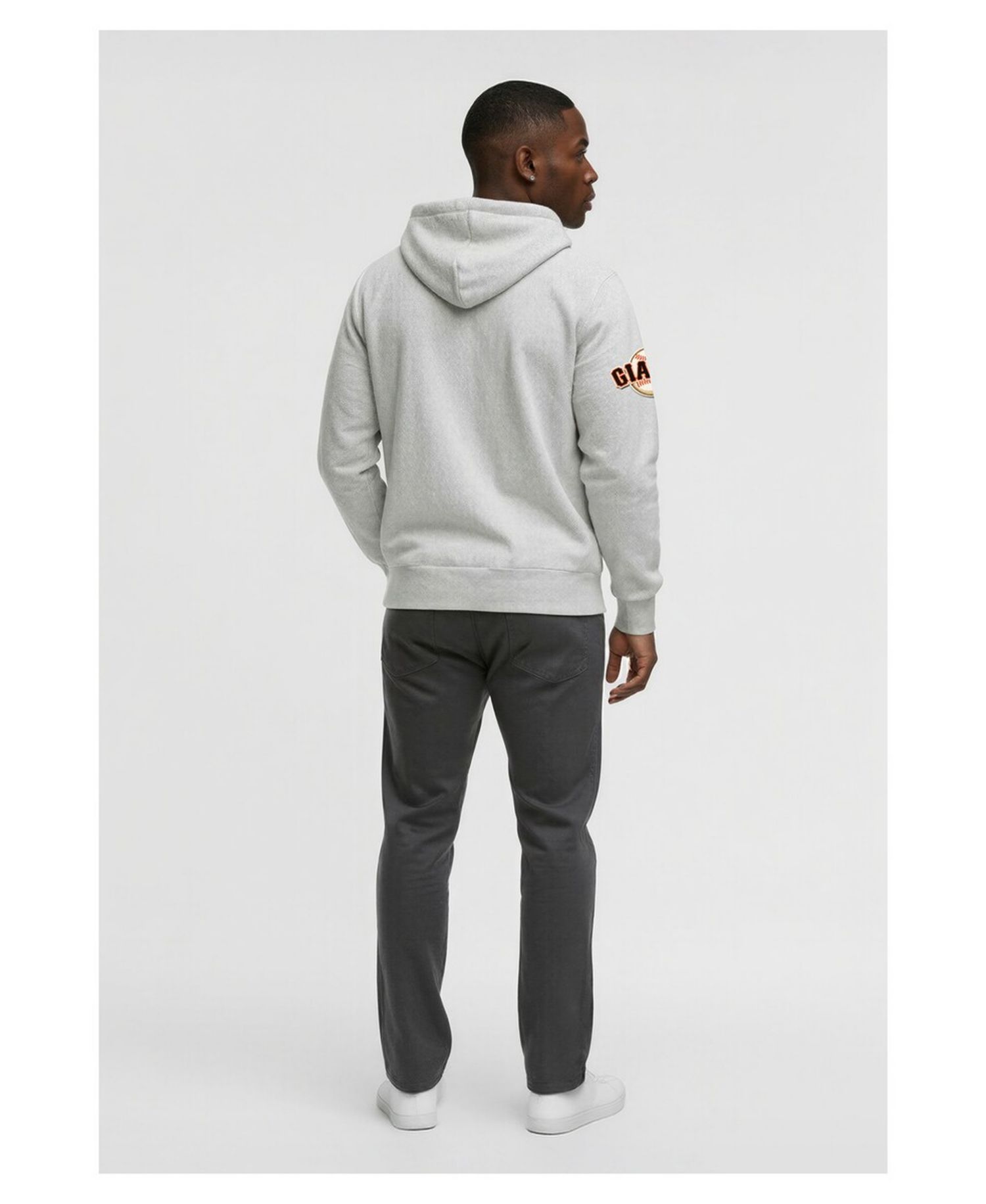 Men's Gray San Francisco Giants Reverse Weave Chenille Full-Zip Hoodie
