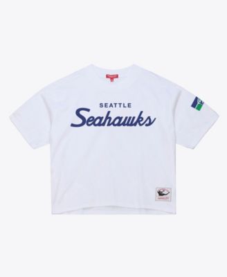 Women's White Seattle Seahawks Head Coach Cropped T-Shirt