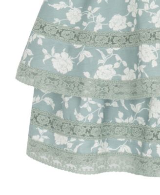 rare editions floral lace dress Rare Editions Big Girls Gold Brocade Floral Embroidered Dress - Gold