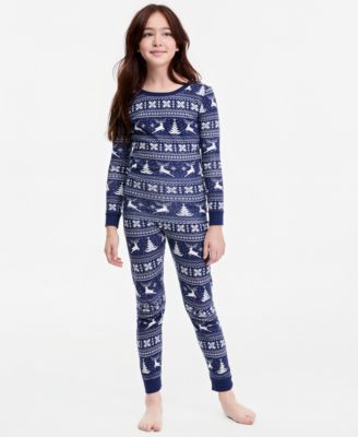 Kids Deer Fairisle 5-14 Snug-Fit Pajama Set