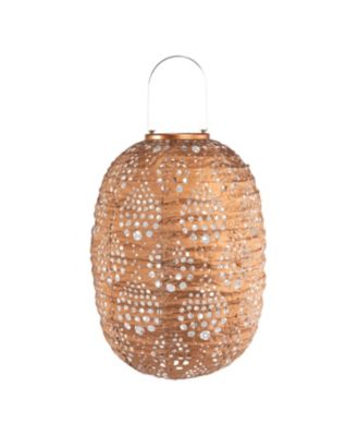 Stella Luxe Barrel Dewdrop Copper LED Lantern (Battery Powered)